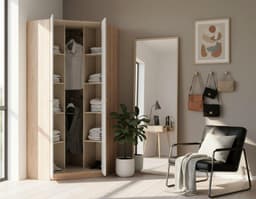 priess Eckkleiderschrank Barcelona | Holztöne
