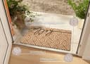 HANSE Home Fußmatte Mix Mats Kokos Hello Geometric | Braun 2
