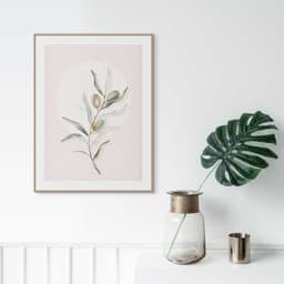 Reinders! Bild mit Rahmen Circle Olives | Beige