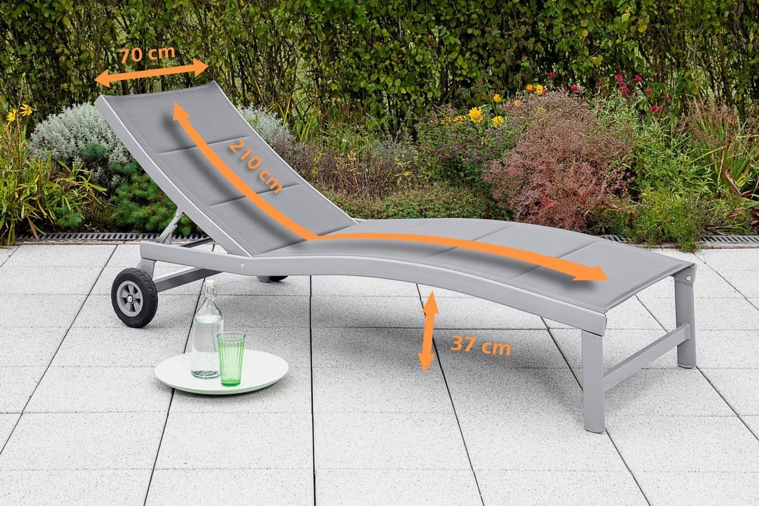 MERXX Gartenliege San Marino | Grau