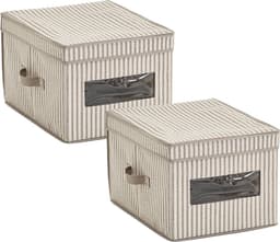Zeller Present Aufbewahrungsbox Stripes | Beige