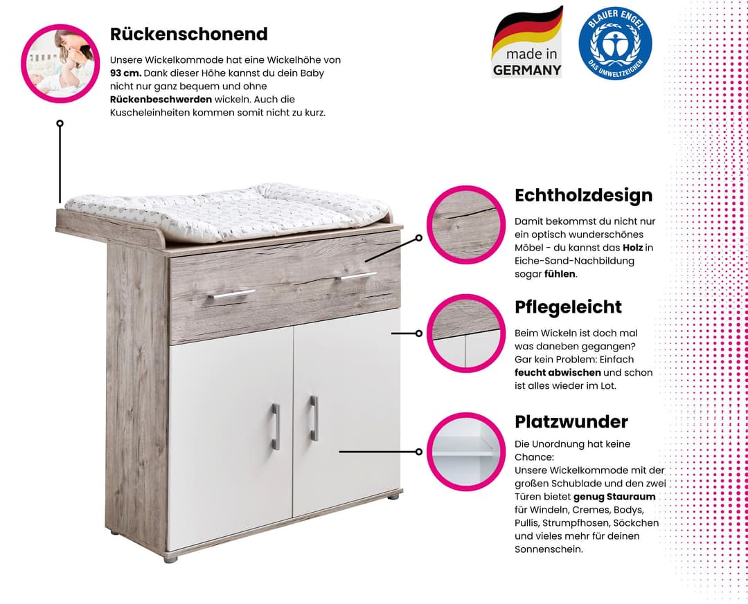 OTTO home Babyzimmer-Komplettset Rieke | Holztöne