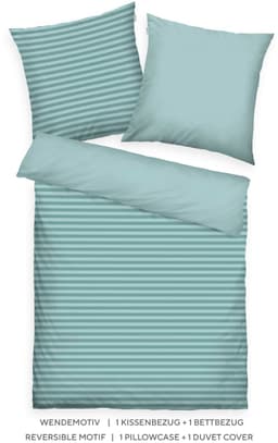 TOM TAILOR HOME MEDIUM STRIPES Bettwäsche | Grün