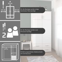rauch Kleiderschrank KEMI | Weiß