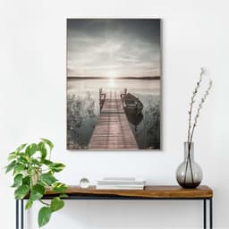 Reinders! Wandbild Slim Frame Wood 50x70 Scandic Jetty | Blau