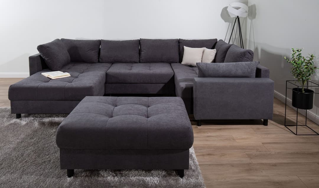 COLLECTION AB Wohnlandschaft Toni U-Form | Grau