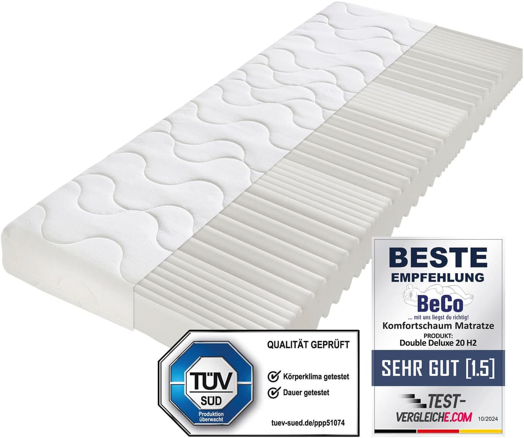 Komfortschaummatratze Double Deluxe 20 | Weiß
