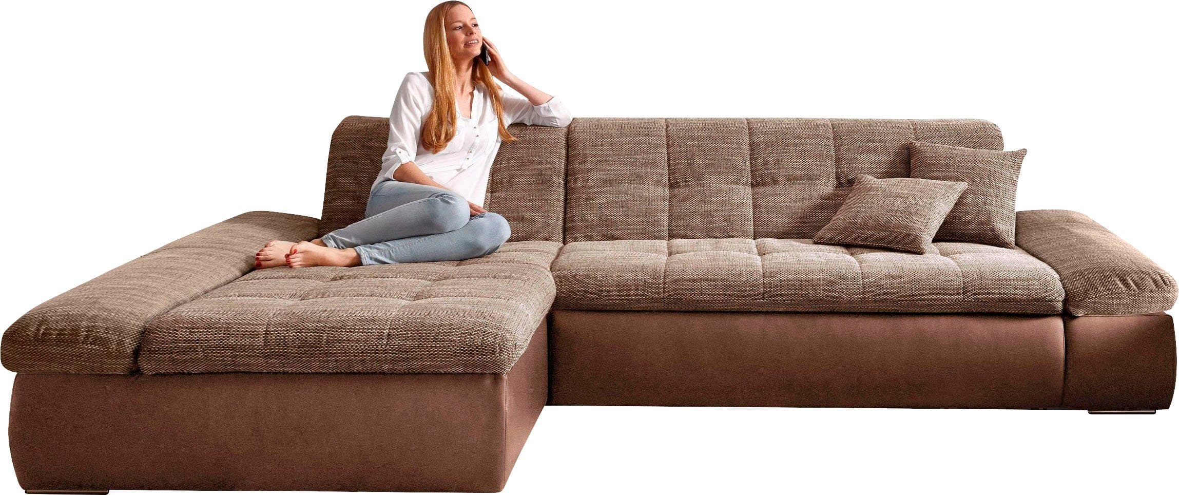 DOMO collection Ecksofa Moric | Braun