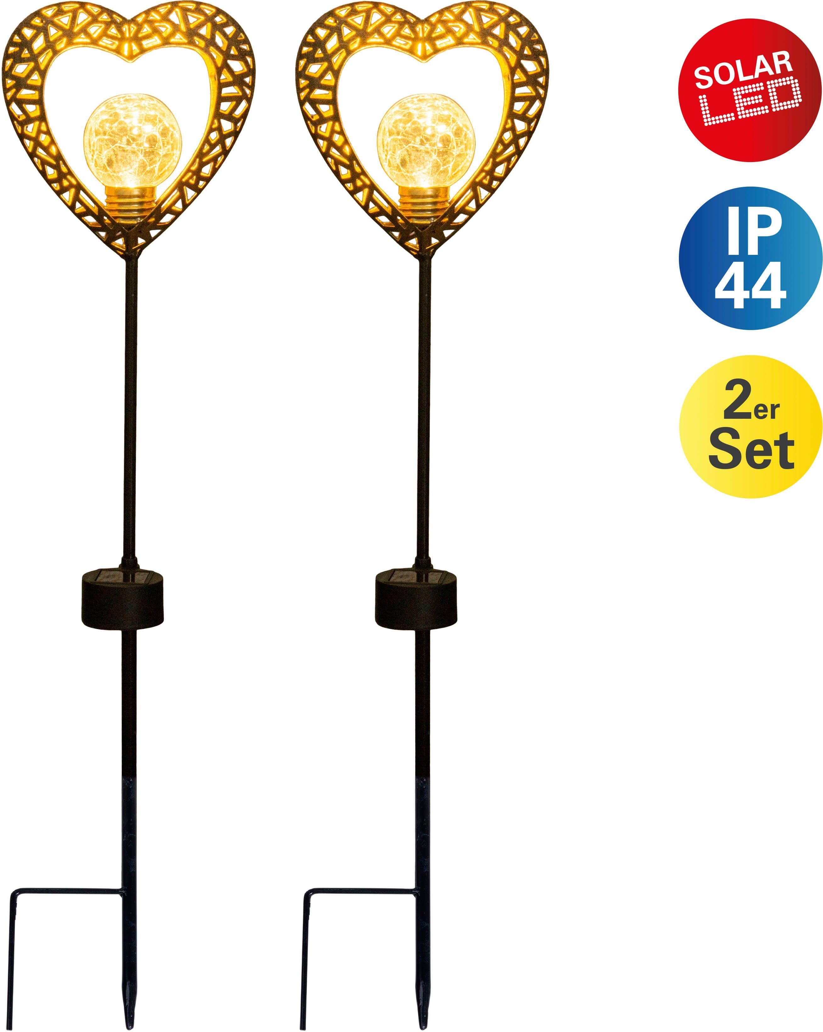 Näve LED Solarleuchte Herz | Schwarz