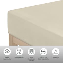 OTTO home Spannbettlaken PHYSALIS | Beige