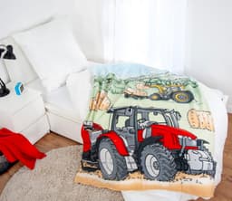 Kinderdecke Traktor | Mehrfarbig