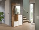 HBZ Kompaktgarderobe Simple mit Spiegel | Holztöne 3