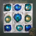 Krebs Glas Lauscha Weihnachtsbaumkugel Elegante Weihnacht | Mehrfarbig