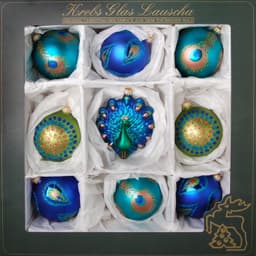 Krebs Glas Lauscha Weihnachtsbaumkugel Elegante Weihnacht | Mehrfarbig