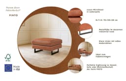 Home affaire Polsterhocker Pinto | Braun