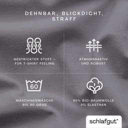 Schlafgut Spannbettlaken PURE TOPPER | Grau