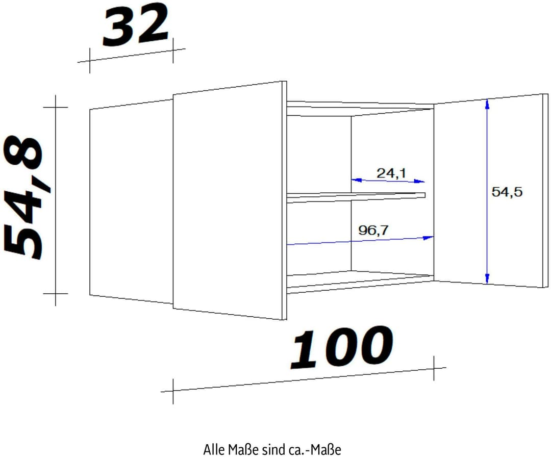 Flex-Well Hängeschrank Morena | Grau