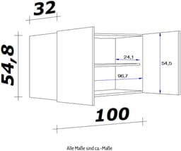 Flex-Well Hängeschrank Morena | Grau