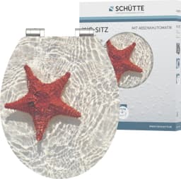 Schütte RED STARFISH WC-Sitz | Mehrfarbig
