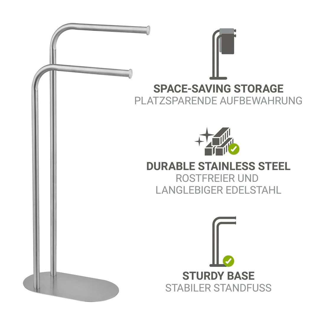 WENKO Handtuchständer Levante | Silber