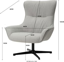 INOSIGN Ohrensessel FORNEY | Grau
