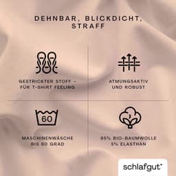 Schlafgut Spannbettlaken PURE Bio-Baumwolle mit Elasthan | Rot