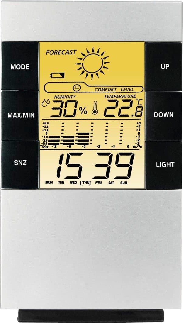 Hama LCD-Thermo-/Hygrometer "TH-200" | Silber