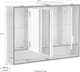 Schildmeyer Spiegelschrank Maxima | Holztöne