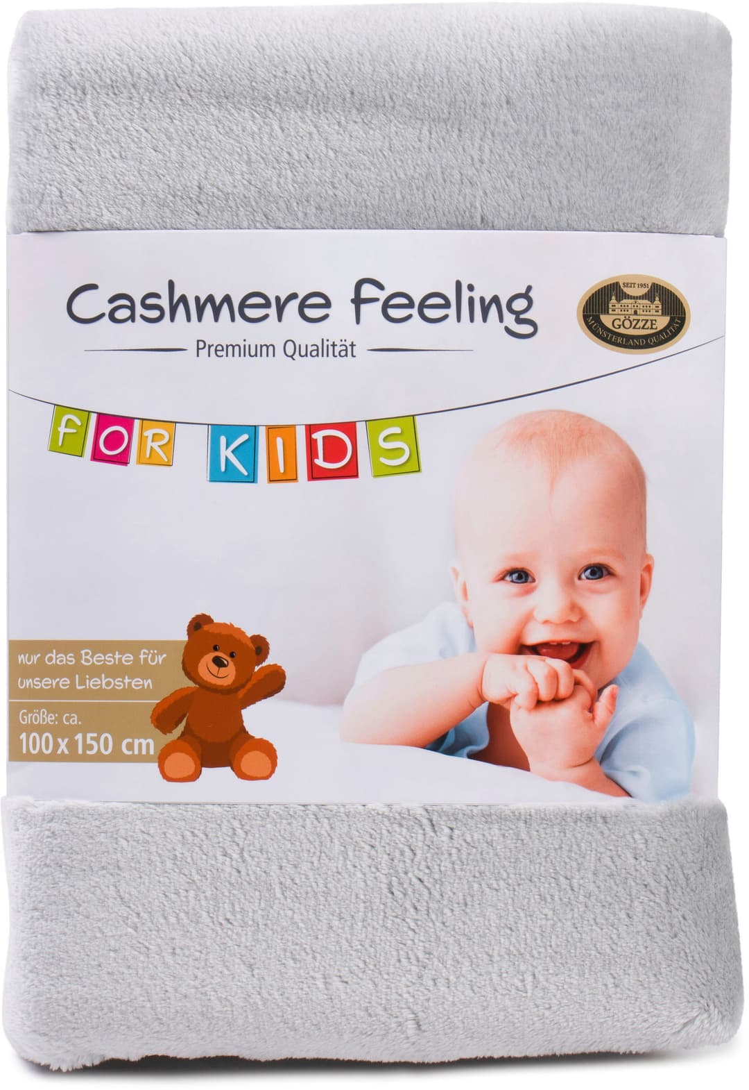 Kinderdecke Premium Cashmerefeeling | Grau
