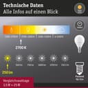 Paulmann LED-Leuchtmittel Tropfen 4W E14 230V Warmweiß 3er-Pack | Weiß 4