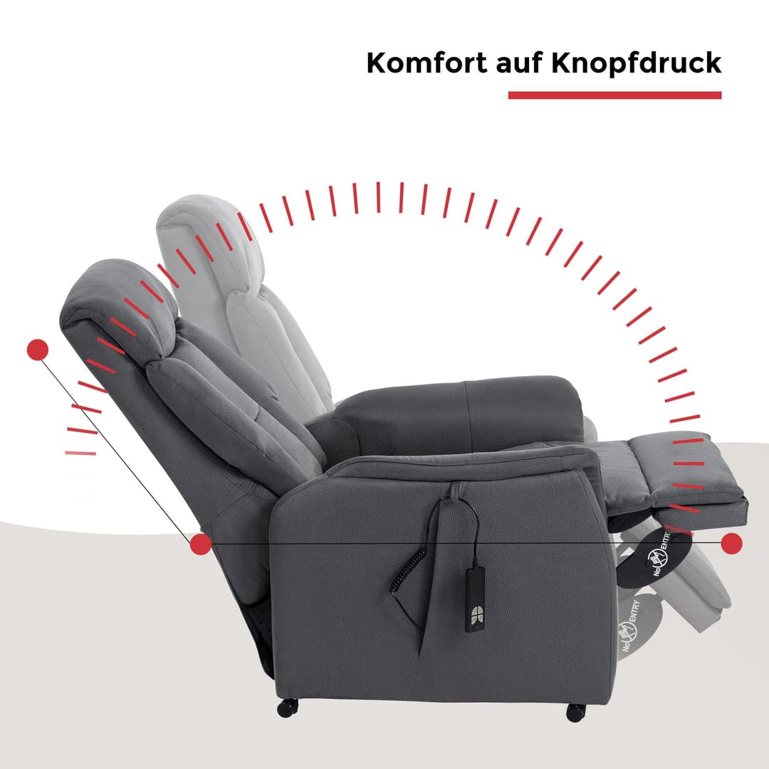 Duo Collection TV-Sessel Sorrent | Grau