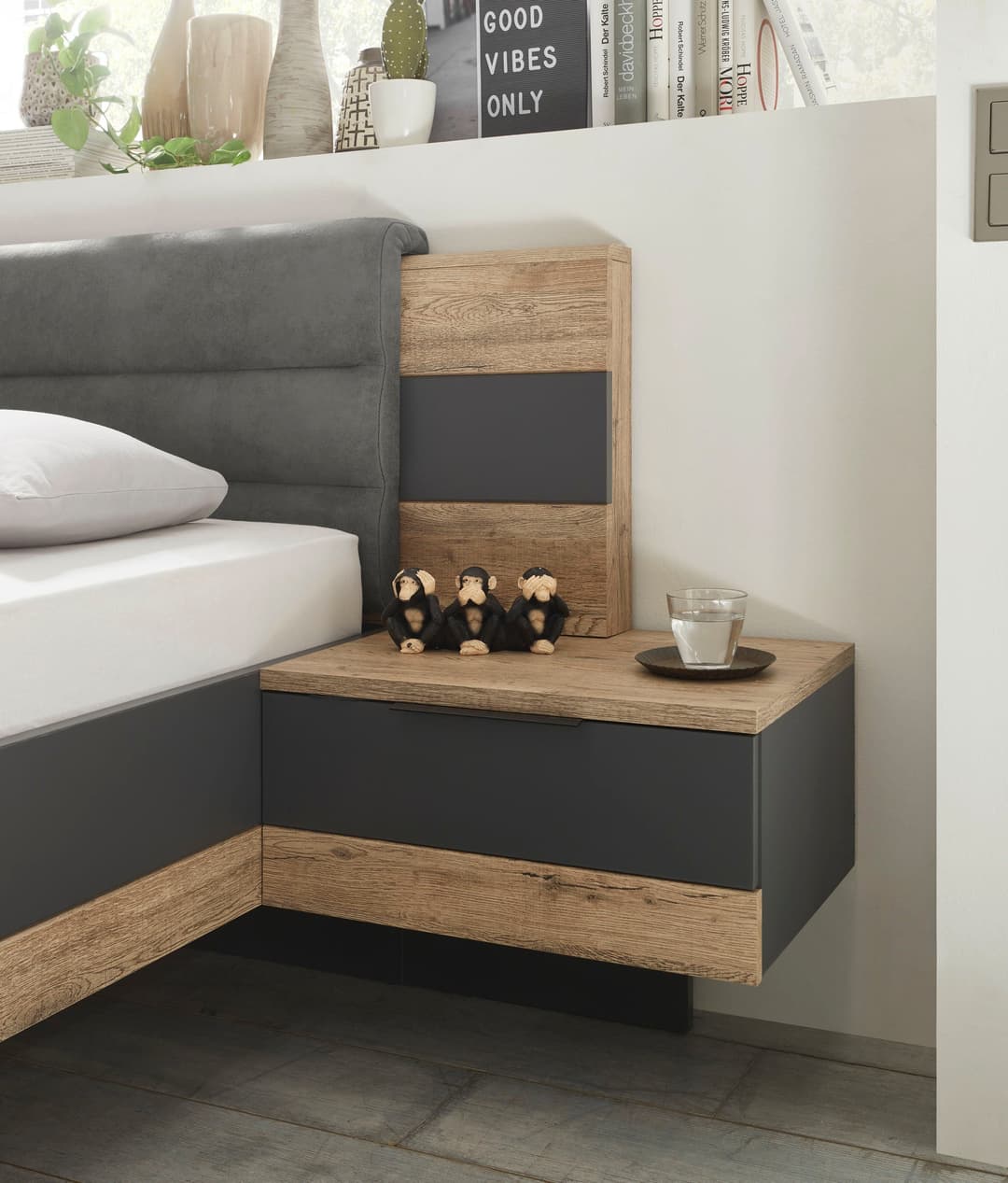 Schlafkontor Bettgestell Linea | Grau