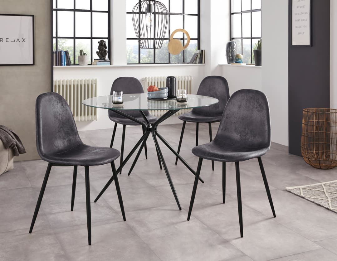 OTTO home Glastisch Silvi | Schwarz