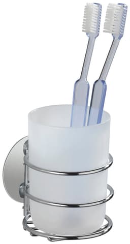 WENKO Zahnputzbecher Turbo-Loc® | Weiß