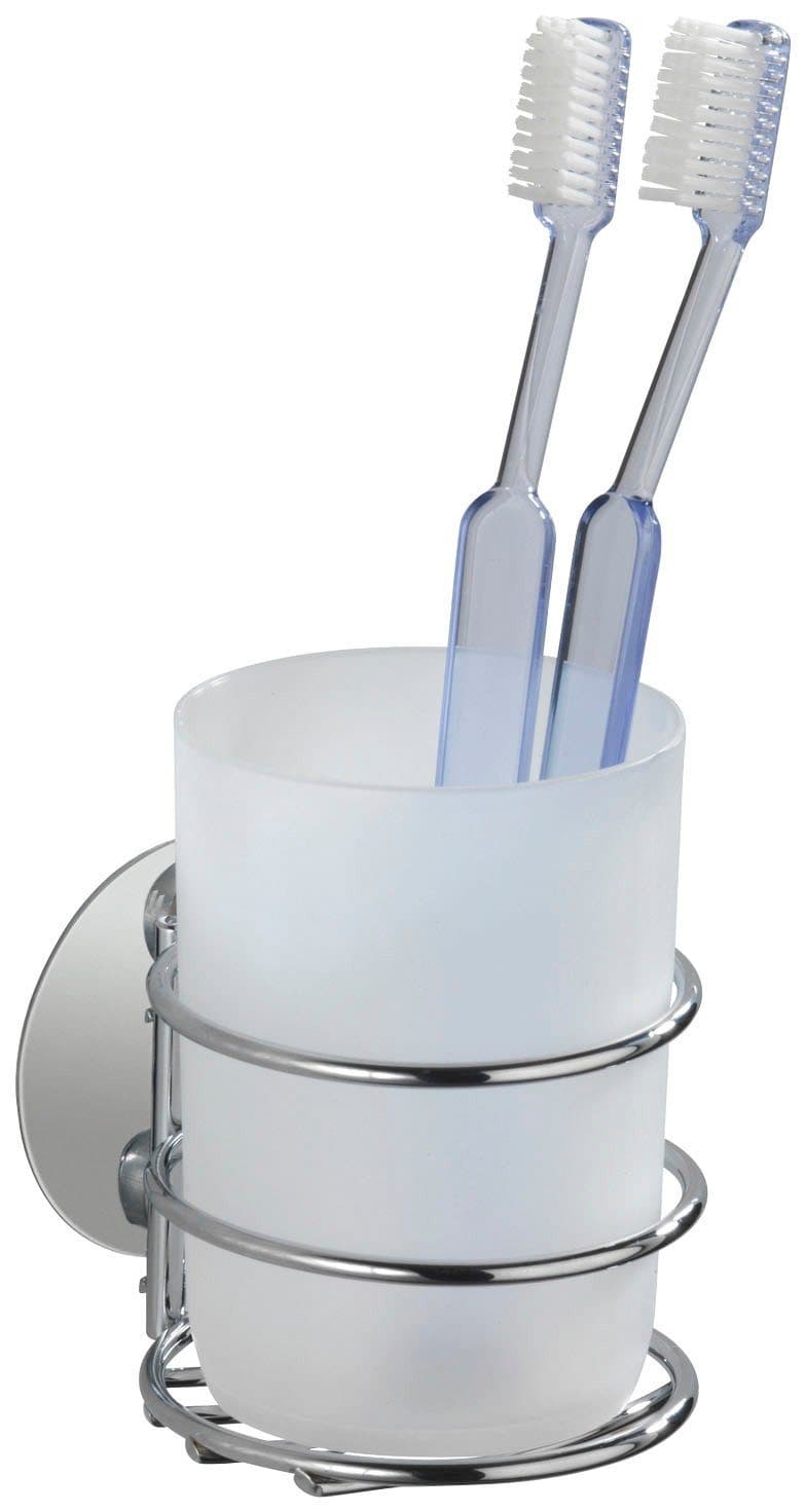 WENKO Zahnputzbecher Turbo-Loc® | Weiß