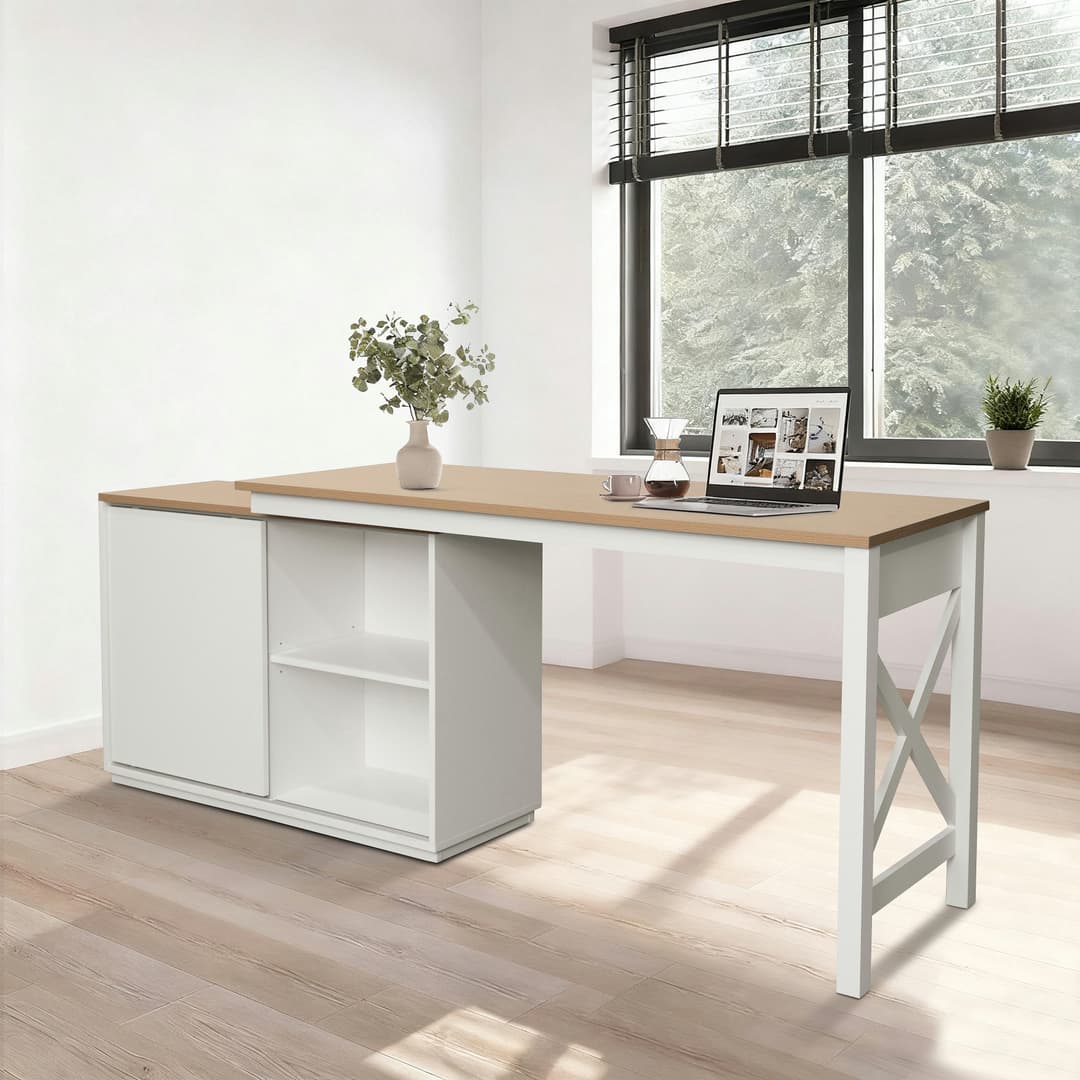OTTO home Eckschreibtisch SILBA | Weiß