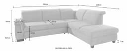 DOMO collection Ecksofa Sully | Grau