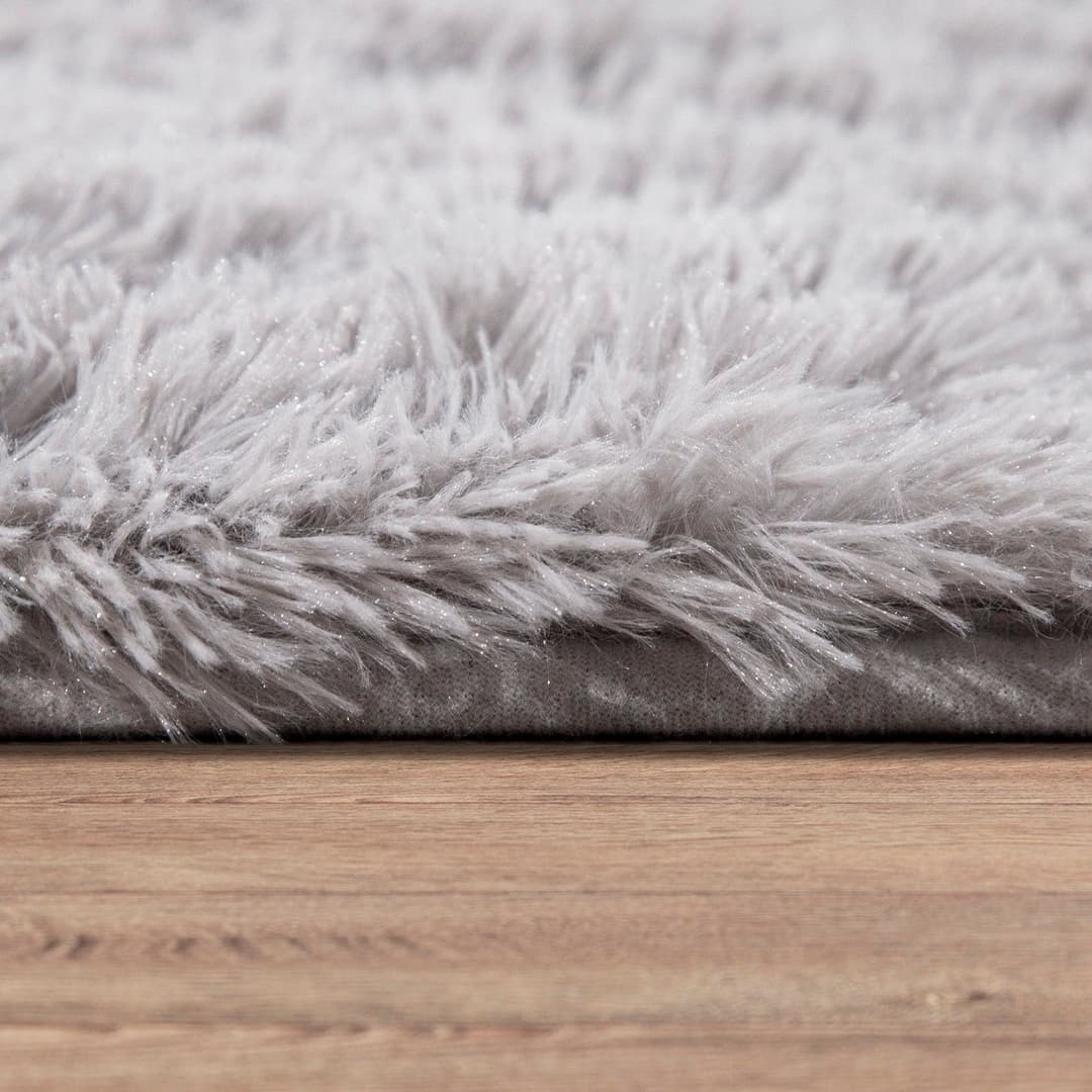 Paco Home Hochflor-Teppich Silky 591 | Grau