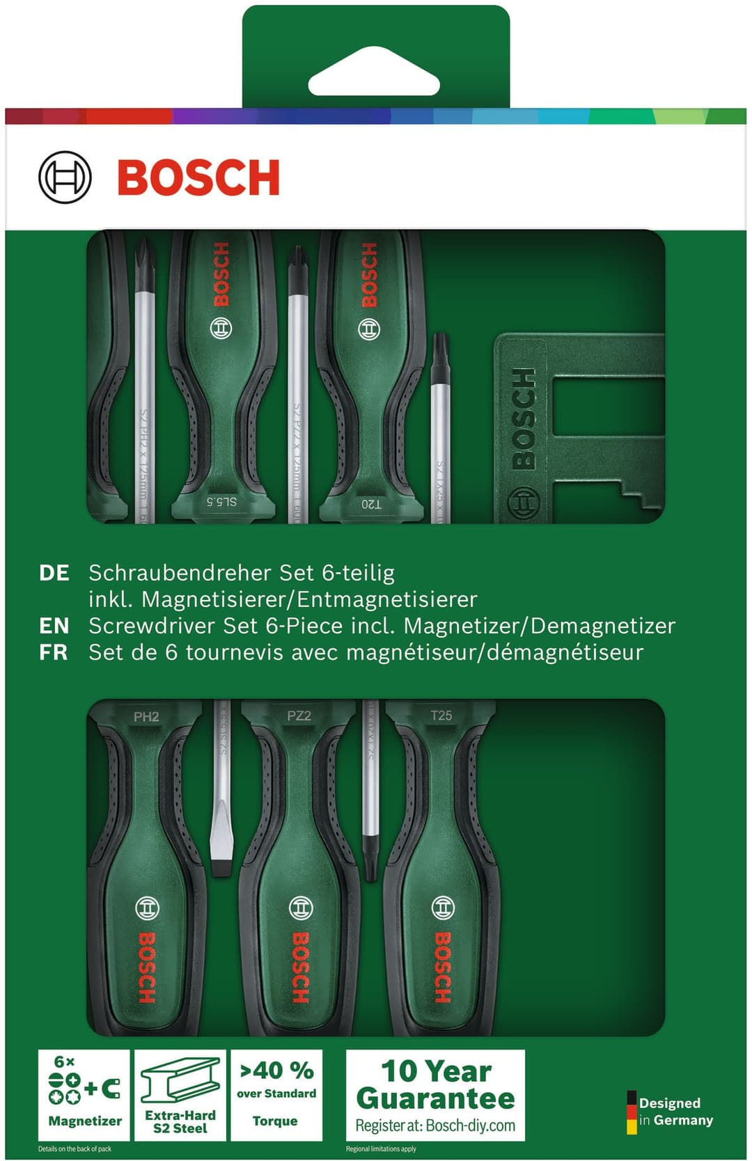 Bosch Home & Garden Schraubendreher Set 1600A02W7L | Mehrfarbig
