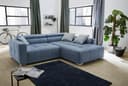 Jockenhöfer Gruppe Ecksofa Salerno | Blau