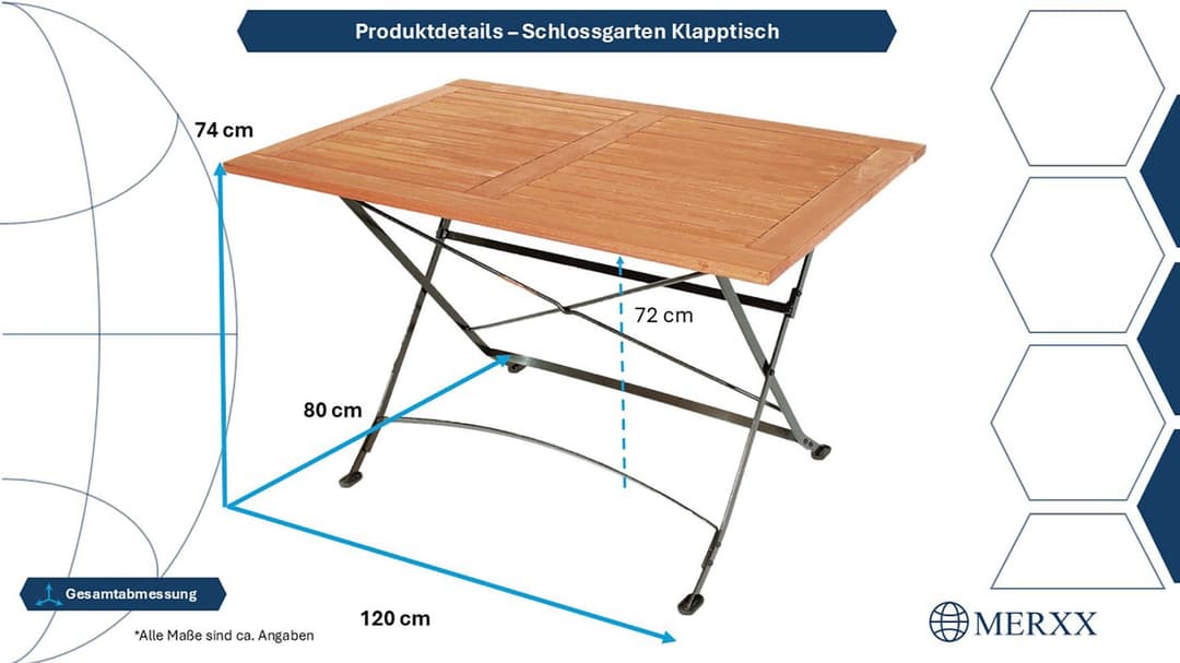MERXX Gartentisch Schloßgarten | Holztöne