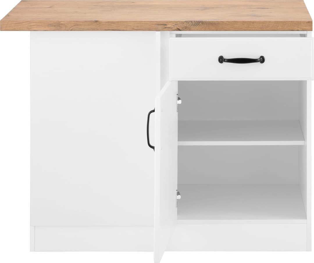 wiho Küchen Eckunterschrank Erla | Weiß
