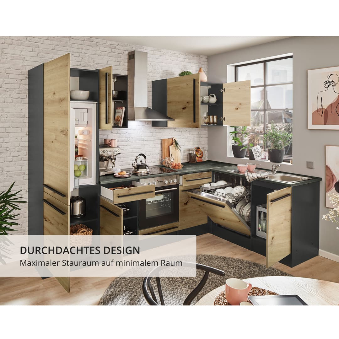 BASIC by Balculina Winkelküche Jazz | Braun