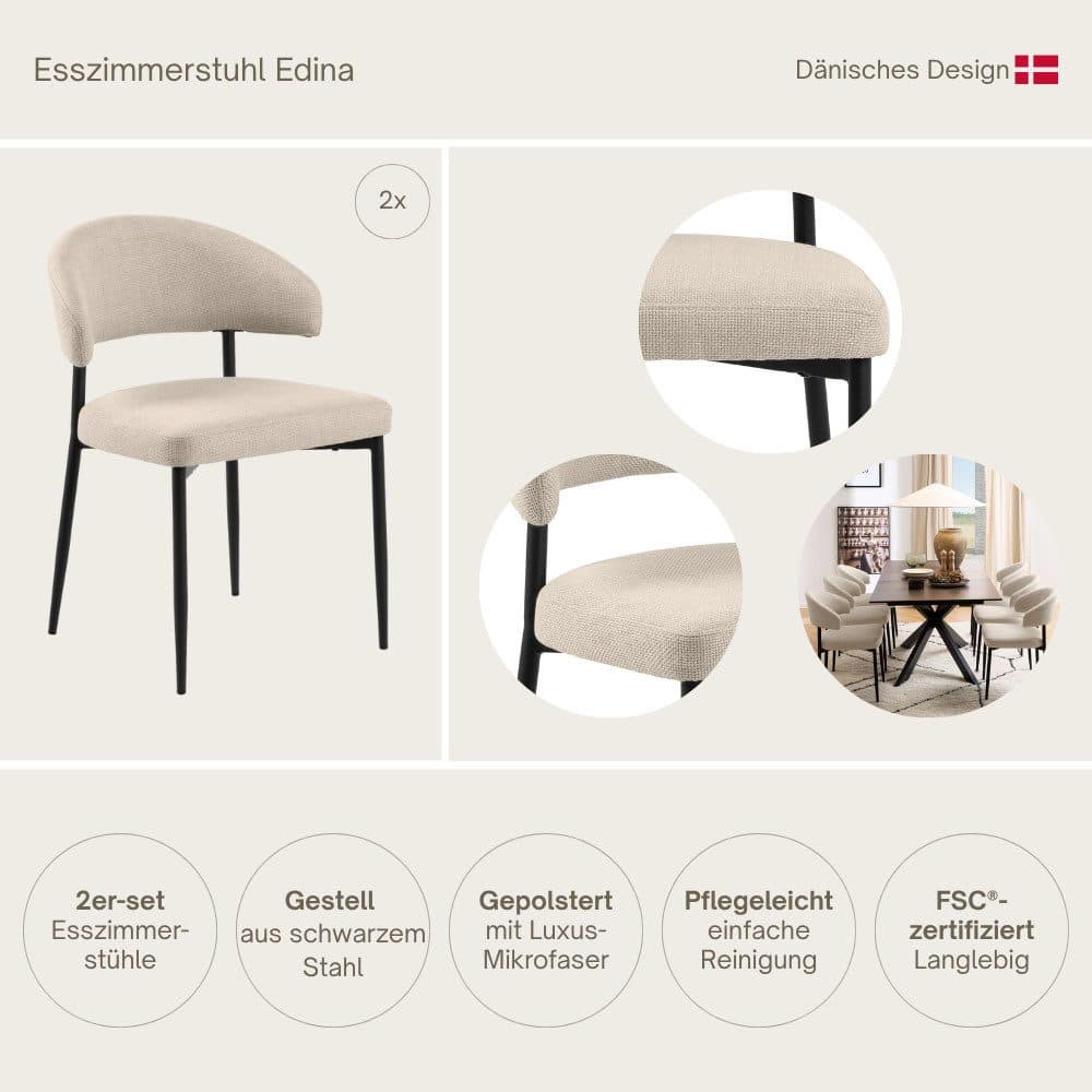 ACTONA GROUP Esszimmerstuhl Edina | Beige