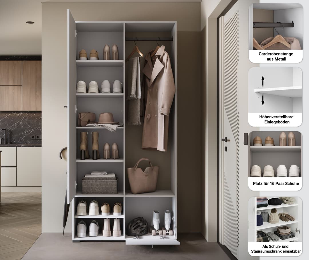 Home affaire Garderobenschrank DINO | Holztöne