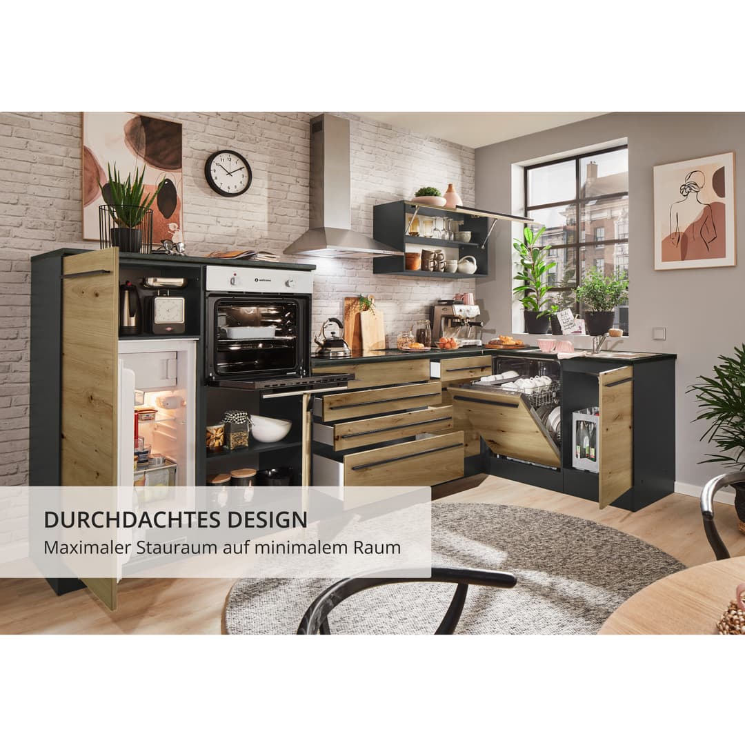 BASIC by Balculina Winkelküche Jazz | Braun