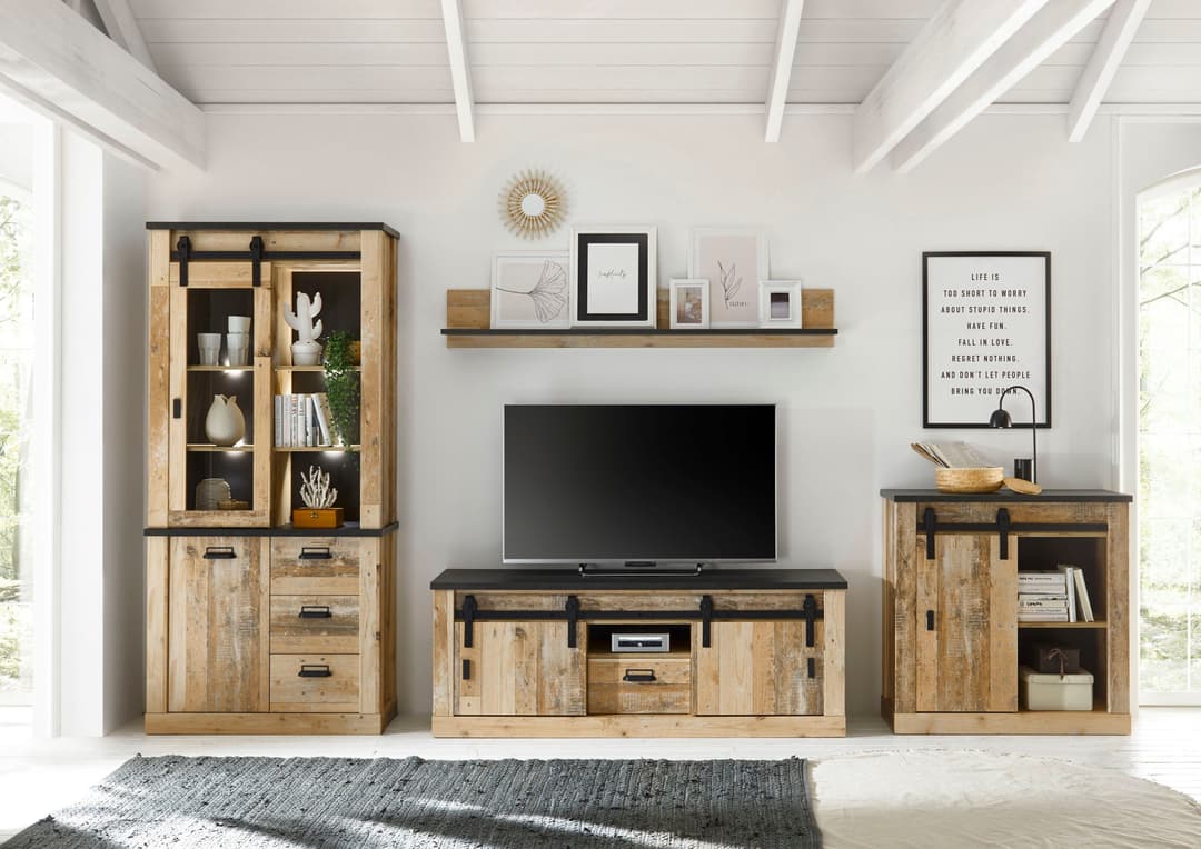 Home affaire Wohnwand SHERWOOD | Holztöne