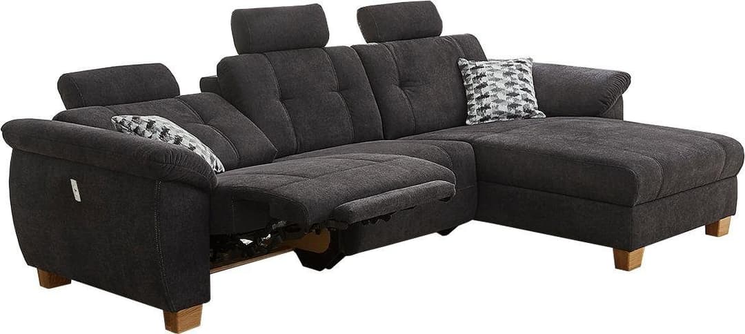 Jockenhöfer Gruppe Ecksofa Savona | Schwarz