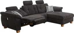 Jockenhöfer Gruppe Ecksofa Savona | Schwarz
