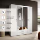 Schlafkontor Kleiderschrank Karl | Weiß 2